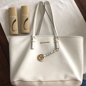 White Michael Kors Tote Bag